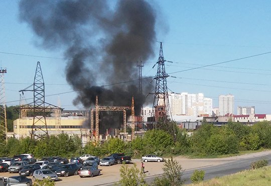 В Екатеринбурге сгорела подстанция, питающая Эльмаш