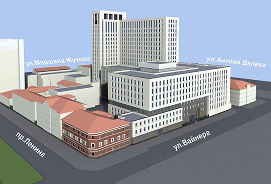 Большие серые коробки: опубликован новый проект здания ФСБ в Екатеринбурге