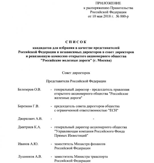Дворковича выдвинули в совет директоров РЖД как безработного