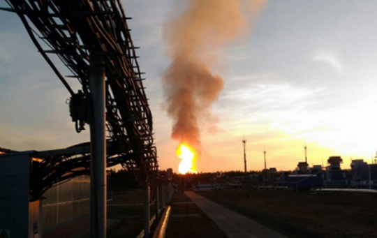 В Свердловской области горел магистральный газопровод
