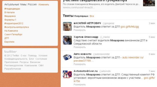 Александр Мишарин стал трендом Твиттера