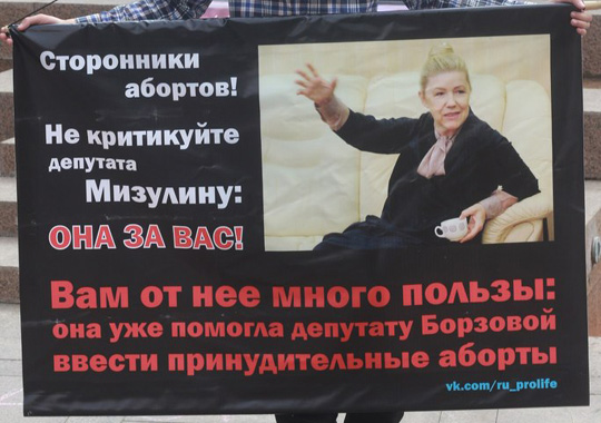 В Москве прошли митинги против Мизулиной