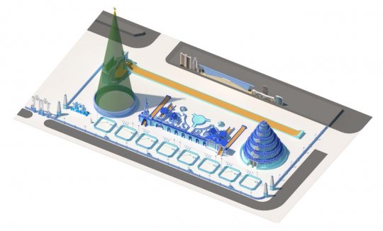 Гигантский торт и пугало: опубликован эскиз ледового городка в Екатеринбурге