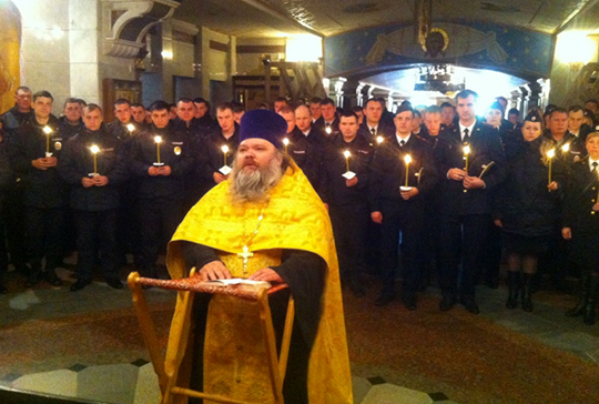 В Екатеринбурге прошел молебен в честь полиции
