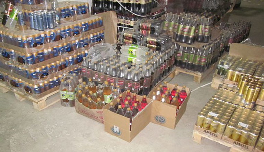 На Урале арестовали 12 тысяч бутылок пива