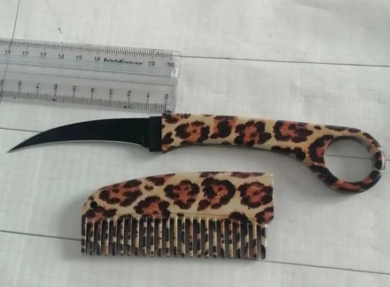 В Екатеринбурге женщина пришла в военный суд с ножом, замаскированным под расческу