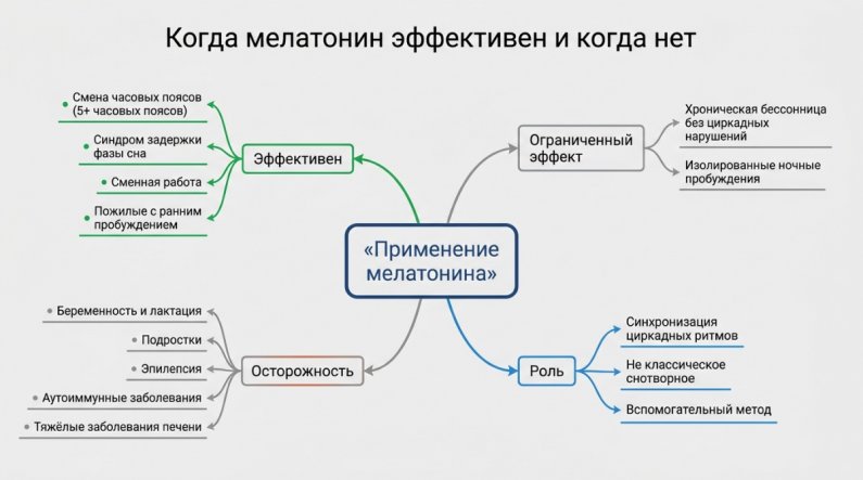 Когда мелатонин уместен для сна и как использовать безопасно